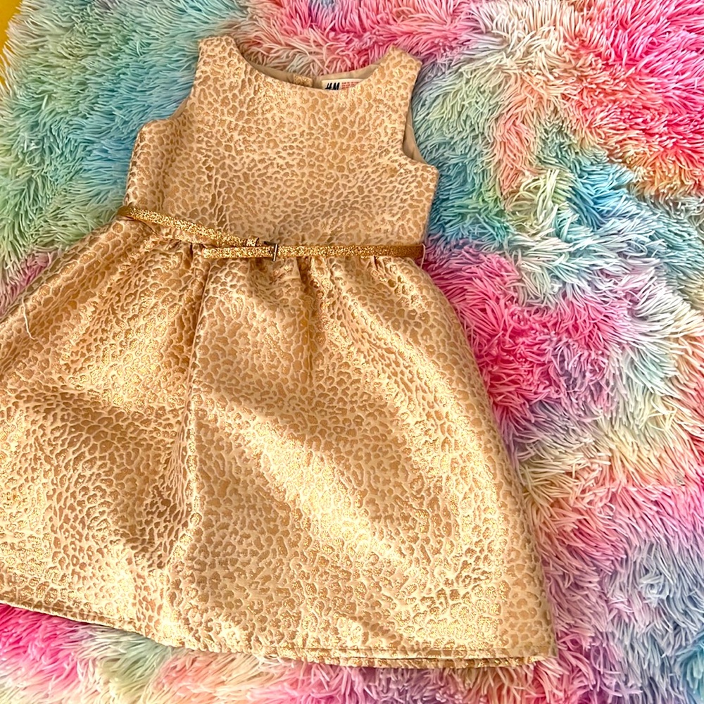 Rose gold leopard print dress